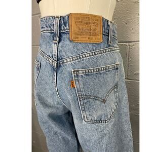 Vintage 1990s Medium Wash Stonewashed Orange Tab Levi's 550 Jeans 32x36 Tall